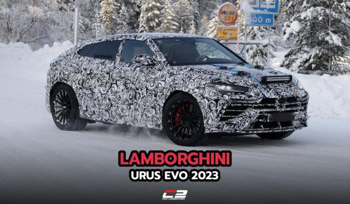 Spy Shot Lamborghini Urus Evo 2023