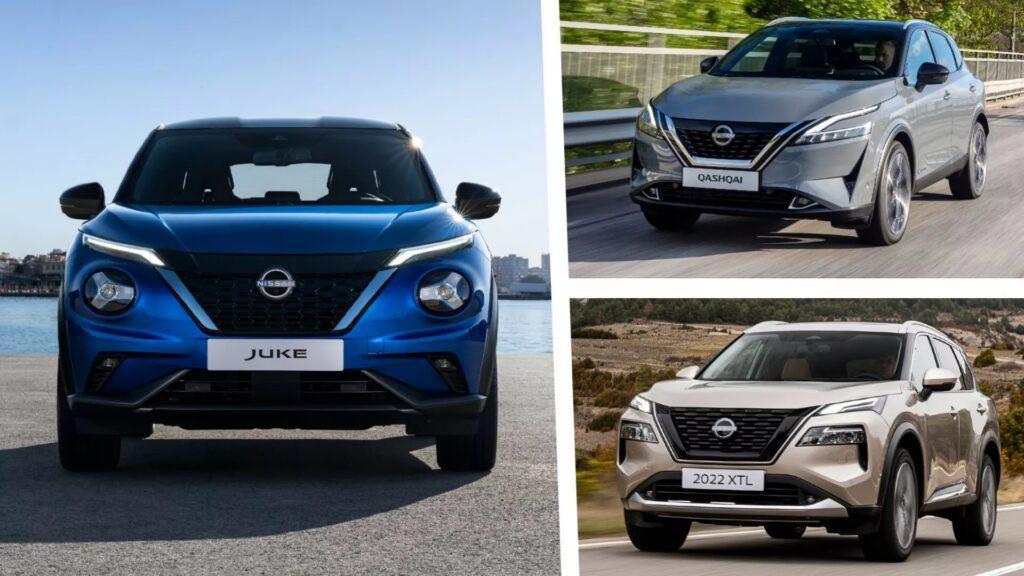 Juke, Qashqai, และ X -Trail SUV